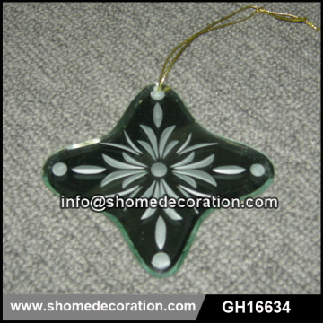 Glass Hanging Christmas Tree Decoration Snow Decoration