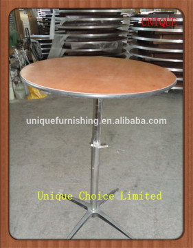 30" Round Round Adjustable Plywood Bar Table /Restaurant Dining Table