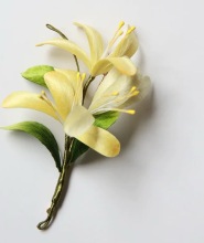 faint yellow original design of non-legacy velvet brooch