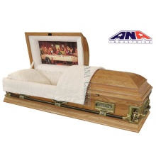 ANA Funeral Suppliers: Pieta Last Supper Poplar Wood Oak Caskets