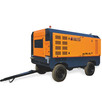 Four wheel diesel air compressor for high cold