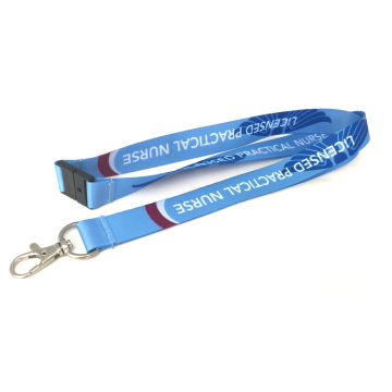 Custom Giveaway Festival Lanyard with Metal Hook