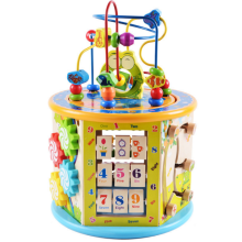 Wooden multi-functional eight-in-one big bead wooden toys