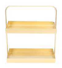 2-Tier Rectangle Decorative Serving Tray Display Stand