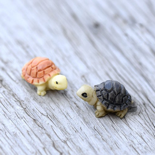 3D Kawaii Simulation Schildkröte Harz Miniatur Cartoon Meer Tier Figur Fee Garten Ornament Dekoration