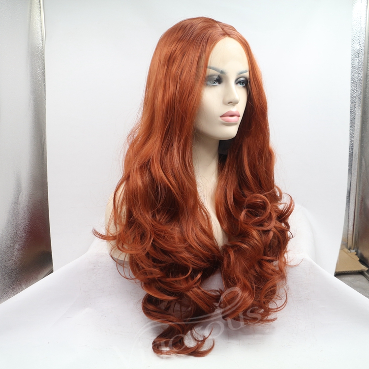 Vigorous mono long premium high quality straight wholesale black women synthetic hair wigs with lace front