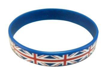 Custom Gluing Silicone Wrist Bands Bracelet With Laser Graving Logo