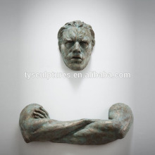 Hot sale cast antique bronze wall statue