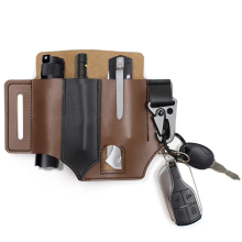 Waterproof Leather EDC Knife Belt Sheath Multitool Organizer