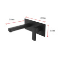 Matte black quadrant wall mounted faucet