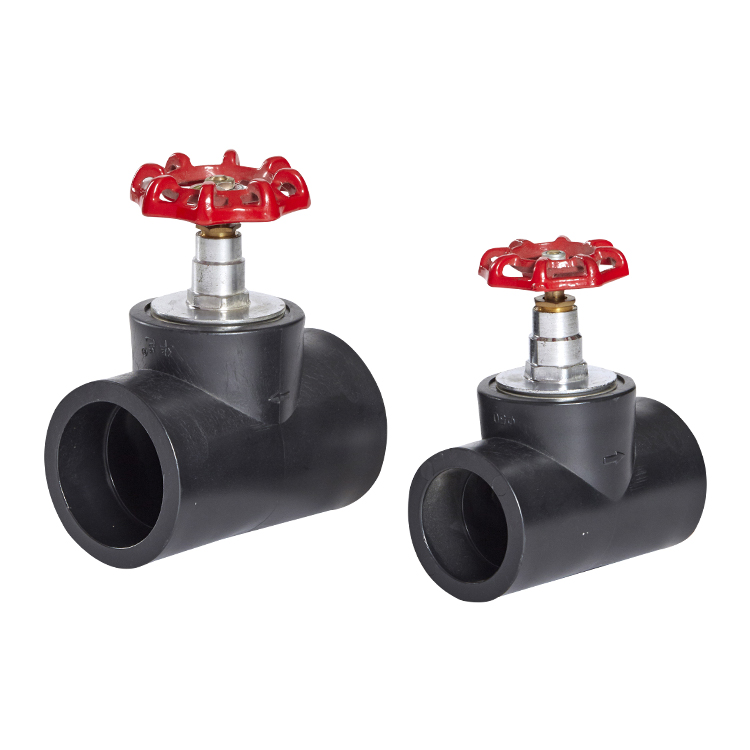 eco-friendly plastic pe water pipe fittings stop valve