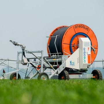 Sistema de riego de carrete de manguera de aspersión agrícola profesional