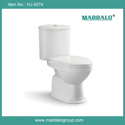 Simple Eurostyle Dual Flush Two Piece Bathroom Wc (HJ-5074)