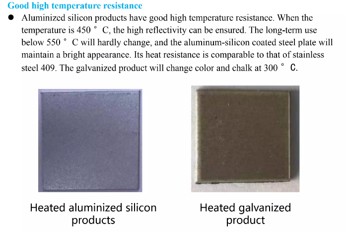 ASTM 463 T1 Dx53D+As120 Aluminized Steel, aluminum Coated Steel for Exhausted Steel Pipe