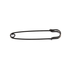 Black coated safety pins 100mm*2.0mm size jewelry brooch pin