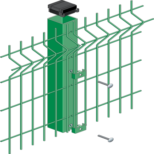 Clôture en treillis métallique de flexion enduite de PVC