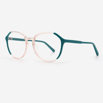 Fashion Angular Round Acetate Women`s Optical Frames 23A3062