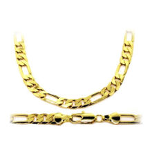 Stainless Steel Figaro Chain with Gold Plated