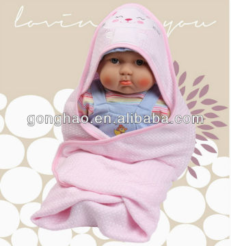 bamboo baby blanket with cute embroidery