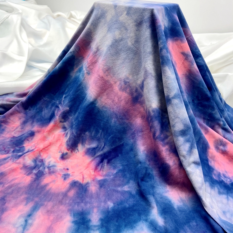 Tie dyed jersey fabric