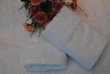 5 star Luxury Hotel Hand Towels Satin Border