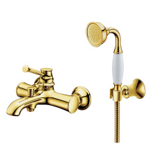 wall mount tub filler with hand shower Wall Mount Single Handle Bathtub Faucets With Sprayer Supplier
