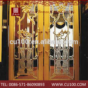 Economic Durable Glass Copper Door