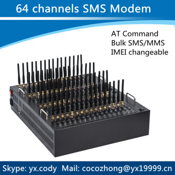 64 channels sms modem rs232 interface bulk sms sender gsm sms modem