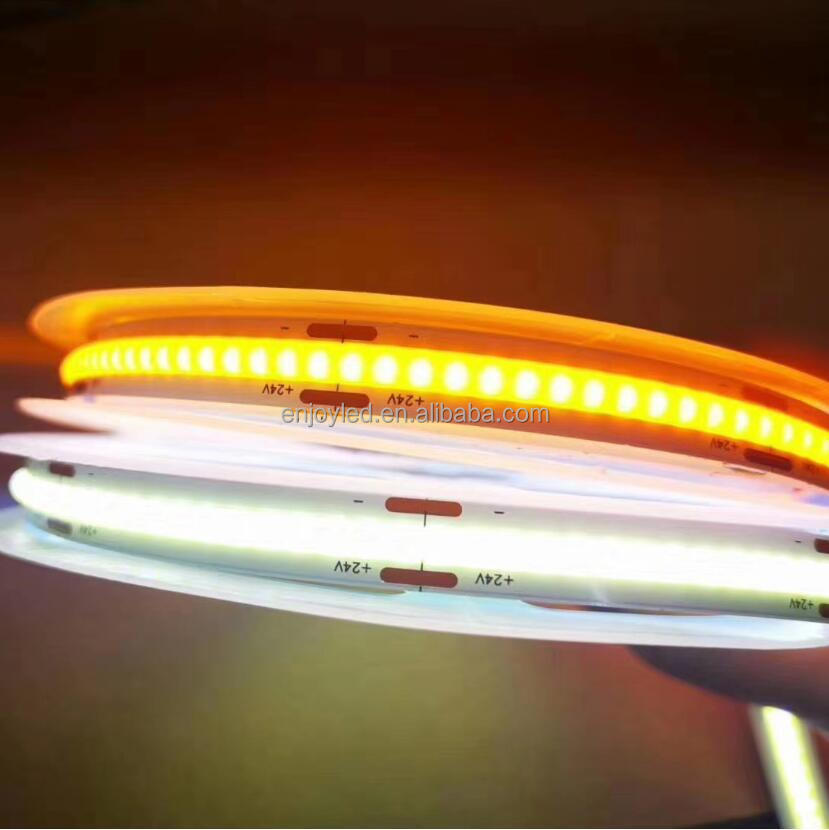 high density led tape ribbon light 8mm ip20 9w/m white warm white dotless flexible cob led strip