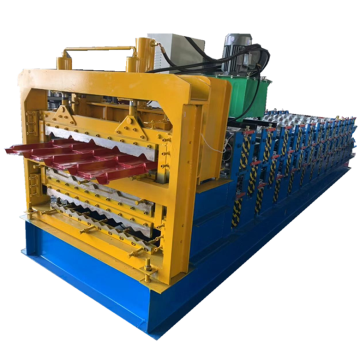 Three layer metal panel roll forming machine