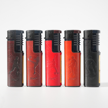 Five Color Embossed Leather Jet Flame Lighters