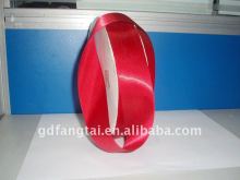 red satin ribbon rose fabric