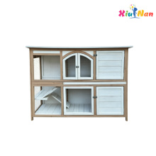 2-Tier Wooden Outdoor Rabbit & Chicken Hutch