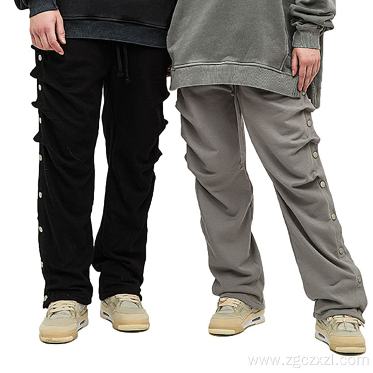 Spring New Pleated Breasted Loose Sweatpants