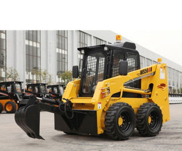 Small articulated skid steer track loader