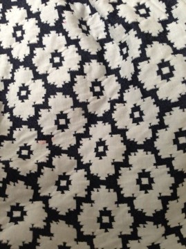 Spandex cotton double side jacquard knit fabric