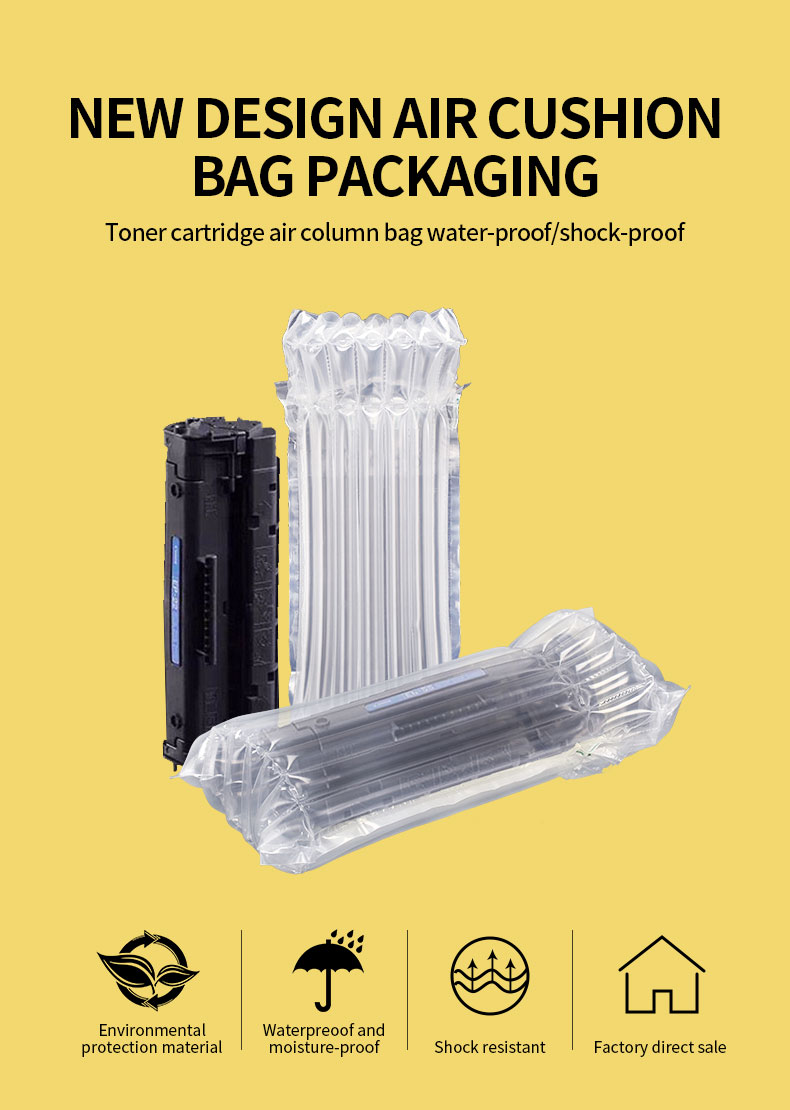 Wholesale Environmental Packaging Materials Shockproof Customized Air Column Bag Toner Cartridge Bag Protection