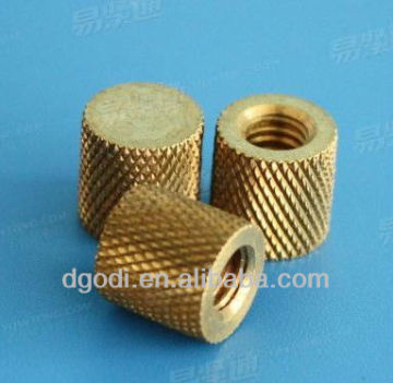 brass round knurled plastic insert bushing