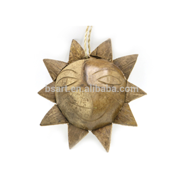 Coconut shell solar doll face basket crafts of Hainan characteristics