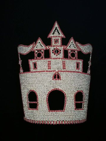 Rhinestone castle pageant crowns