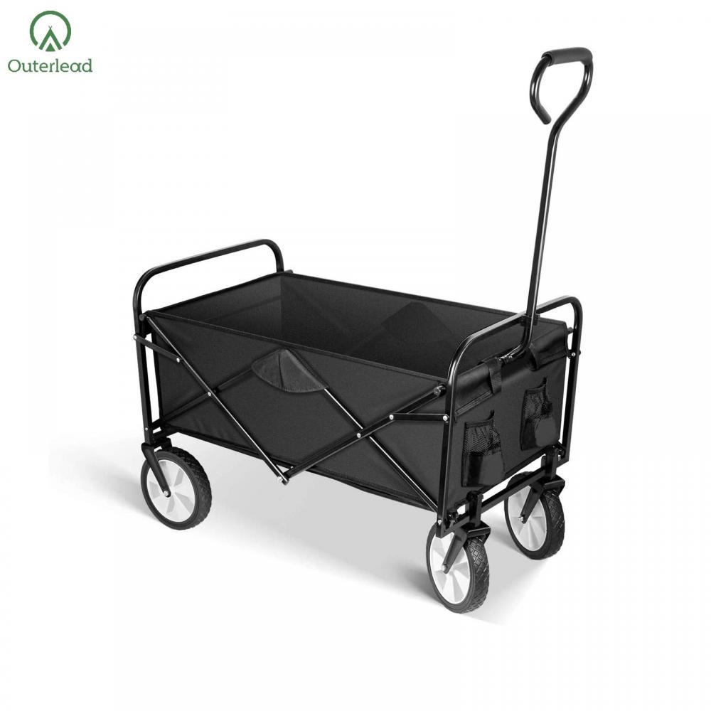 Camping Cart with 360° Swivel Wheels Adjustable Handle