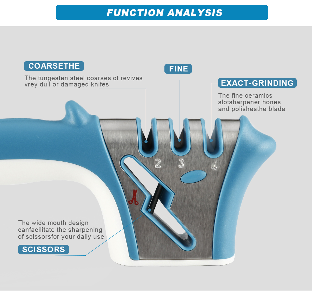 Professional 4 in 1 Manual Knives Scissor Sharpeners