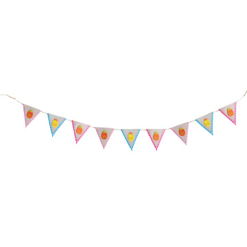 Easter burlap egg pattern bunting flag