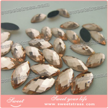 Smoked Topaz Oval Hotfix Flat Backed Rhinestones