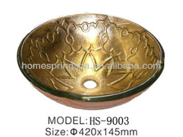 2013 lavabo bathroom glass vessl sink bowl