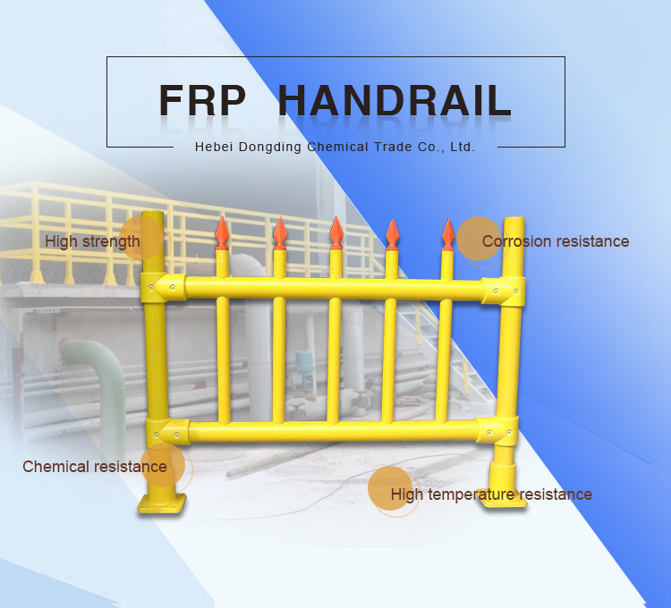 FRP GRP -Industrie Handlauf Glasfaser Walkway Handläufe Glasfasersicherheit Handläufe