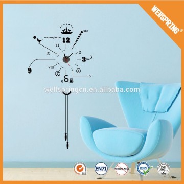 Wholesale graceful high quality diy 3d wall sticker clock