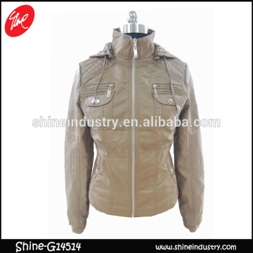 Hot multi pocket balaclava khaki jacket