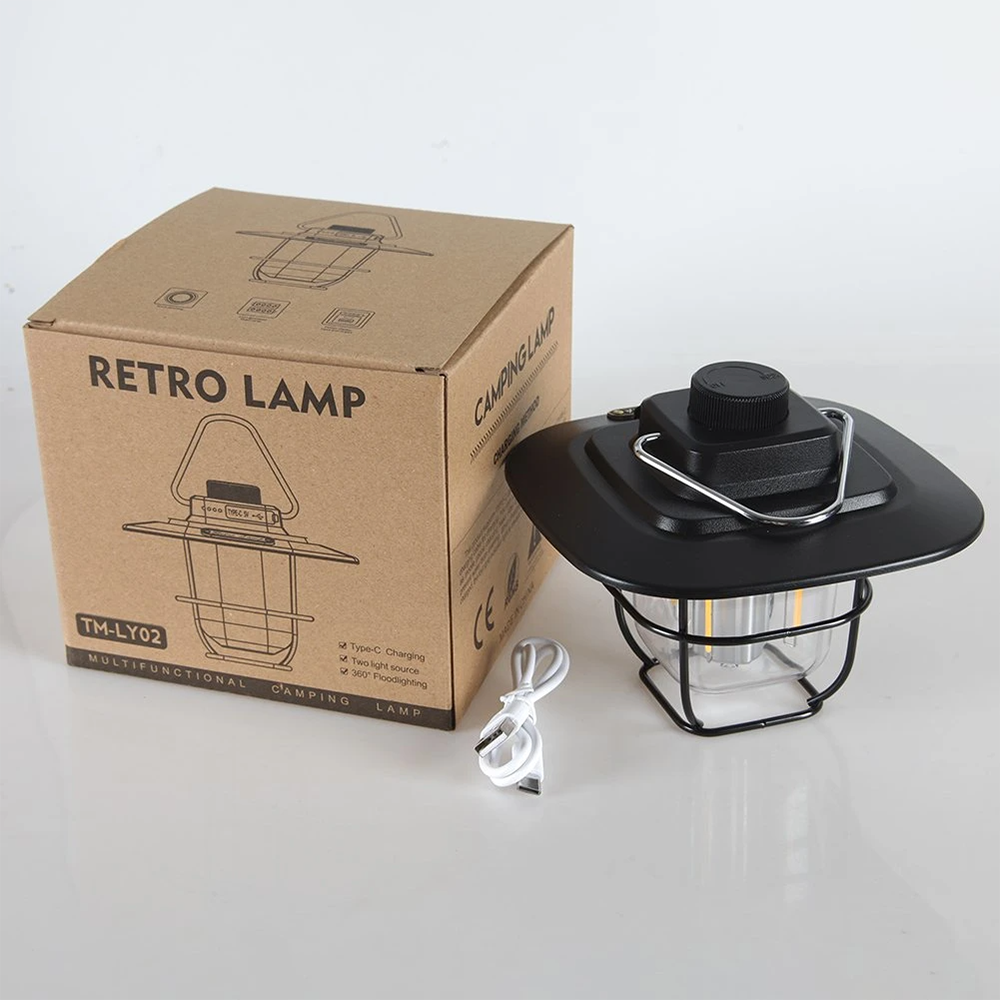 Rechargeable Dimmable Led Retro Camping Light Lantern 4 Png