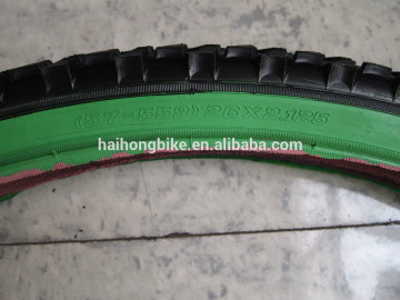 green line bicycle tyre/haihong blue colored tires for bikes/colored bike tires